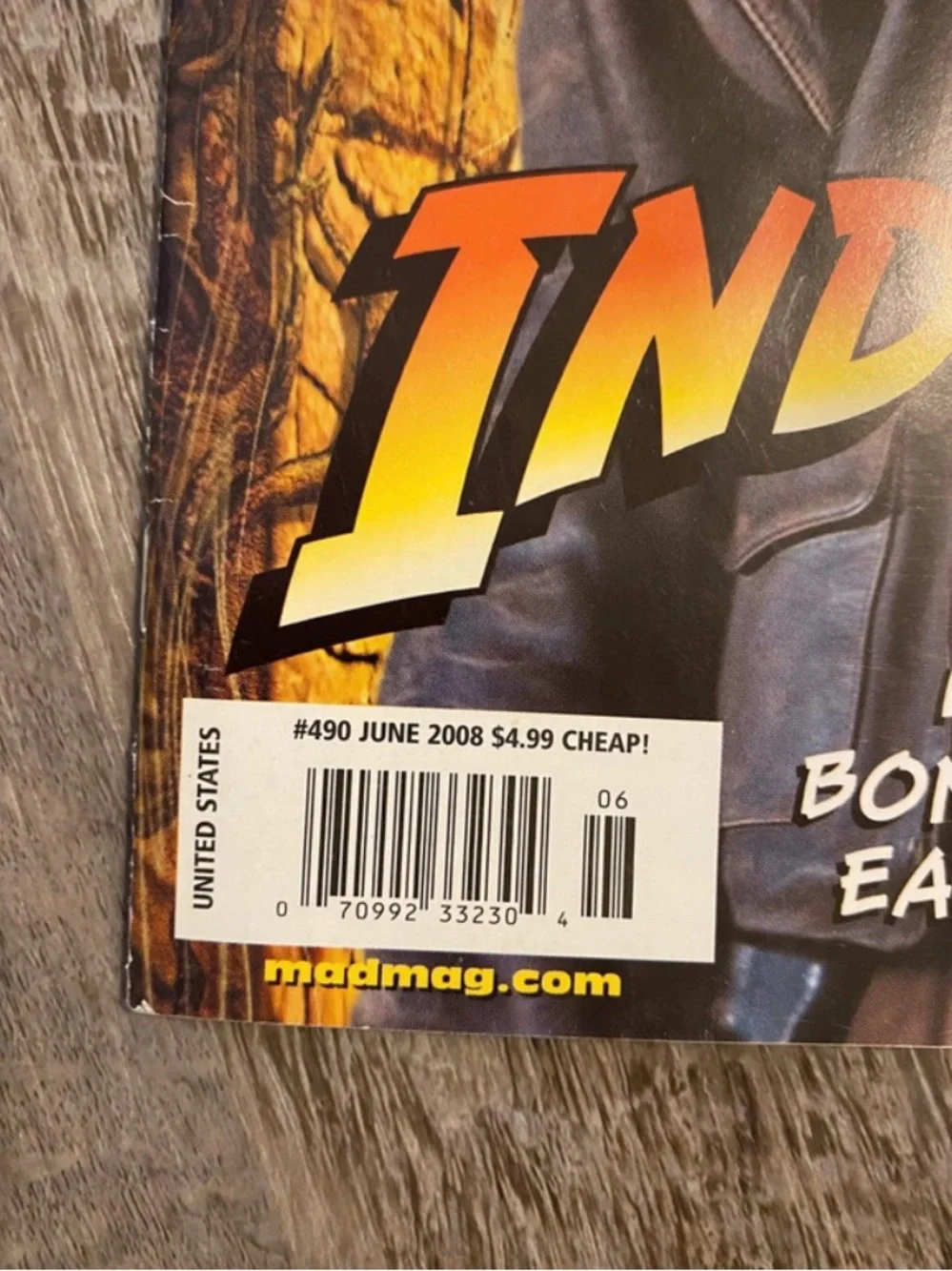 Mad Magazine Indiana Jones June 2008 Issue With Bonus Poster